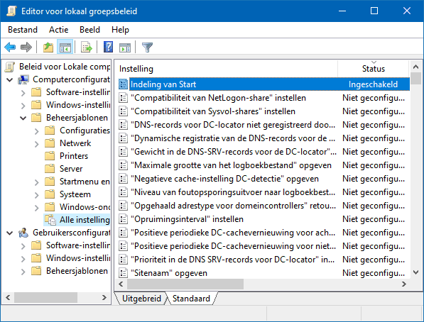 Editor voor lokaal groepsbeleid: beleidswijziging