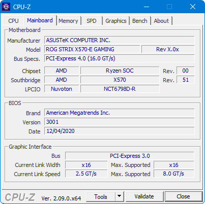 CPU-Z: achterhalen van type moederbord voor het downloaden van de moederbord drivers.