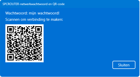 QR-code weergeven (bij Wi-Fi-netwerkwachtwoord)